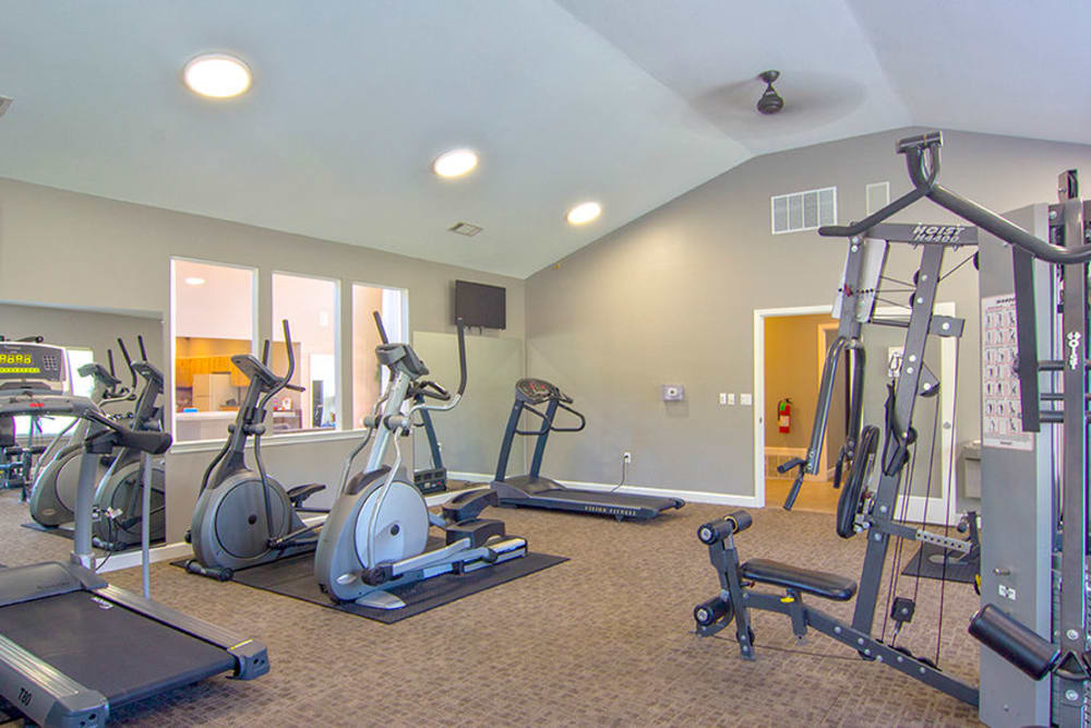 Modern fitness center at Crescent at Wolfchase in Memphis, Tennessee