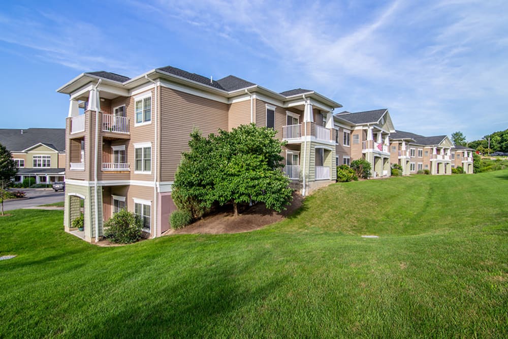 Exterior of Greenwood Cove Apartments in Rochester, New York