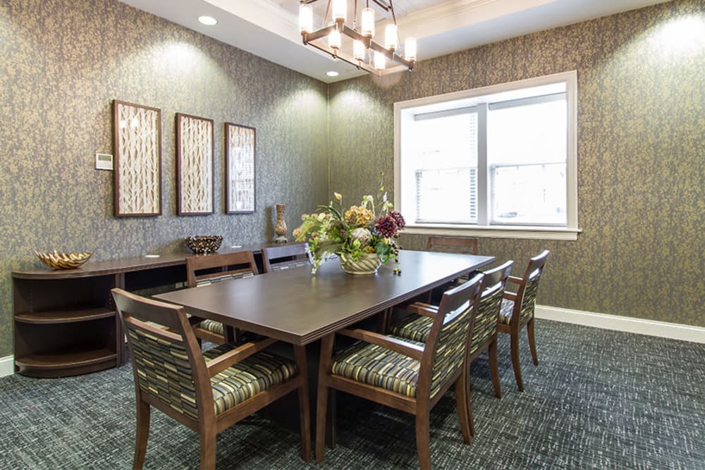 Conference table at Ethan Pointe Apartments in Rochester, New York