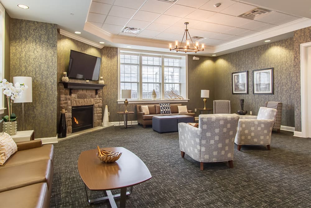 Clubhouse seating at Ethan Pointe Apartments in Rochester, New York