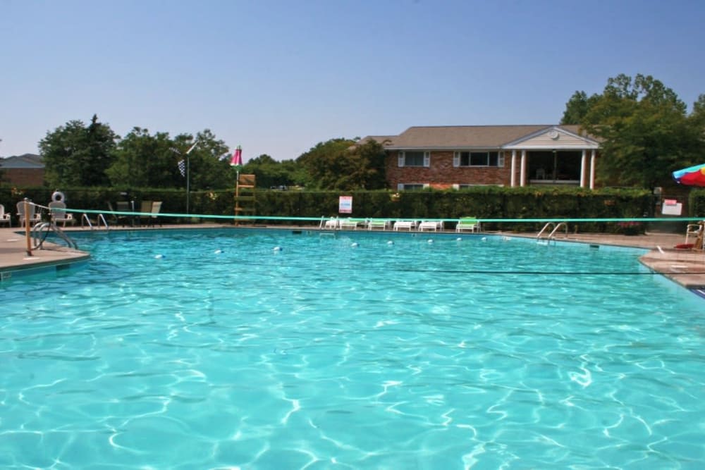 Resort-style swimming pool at Henrietta Highlands in Henrietta, New York
