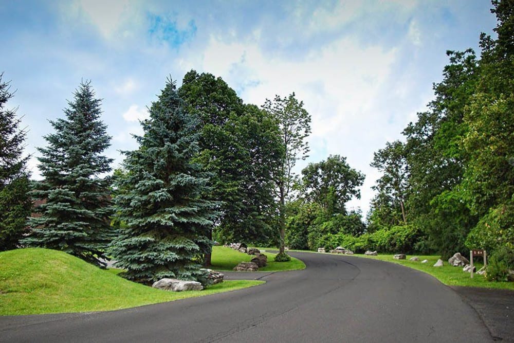 Beautiful landscaping at High Acres Apartments & Townhomes in Syracuse, New York
