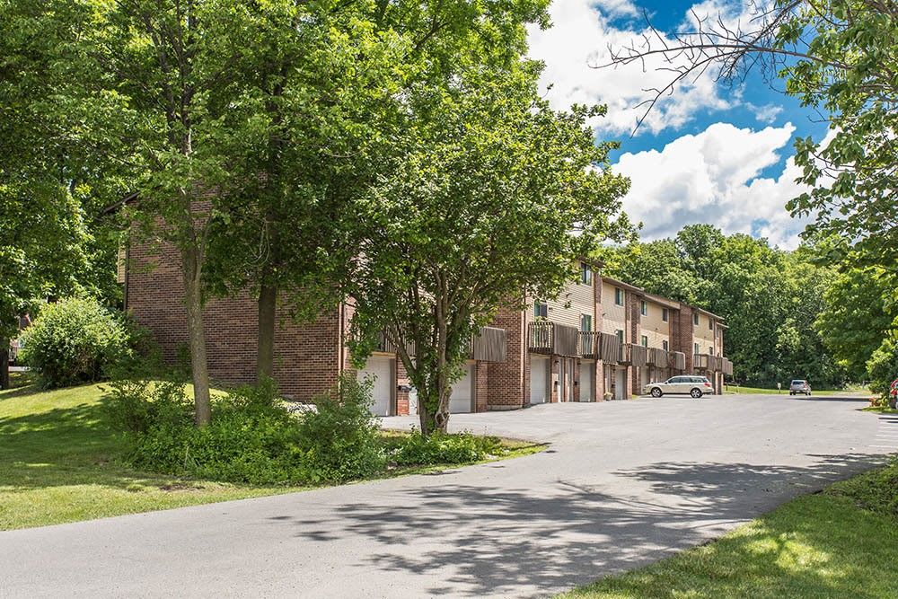 Exterior of apartments at High Acres Apartments & Townhomes in Syracuse, New York