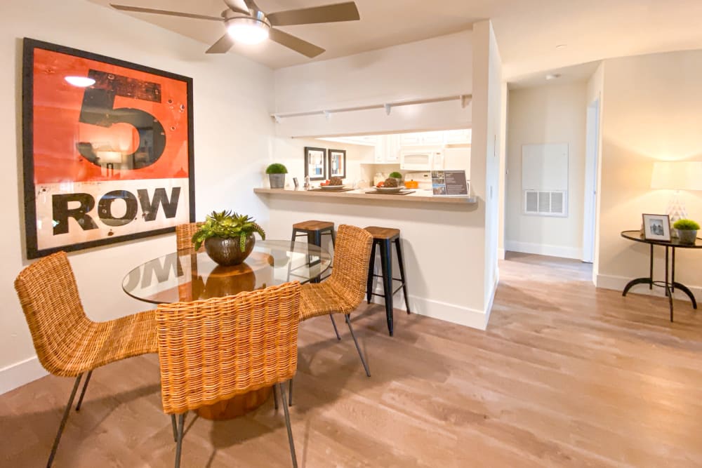 Dining room area at Cypress Pointe Apartments in Gilroy, California