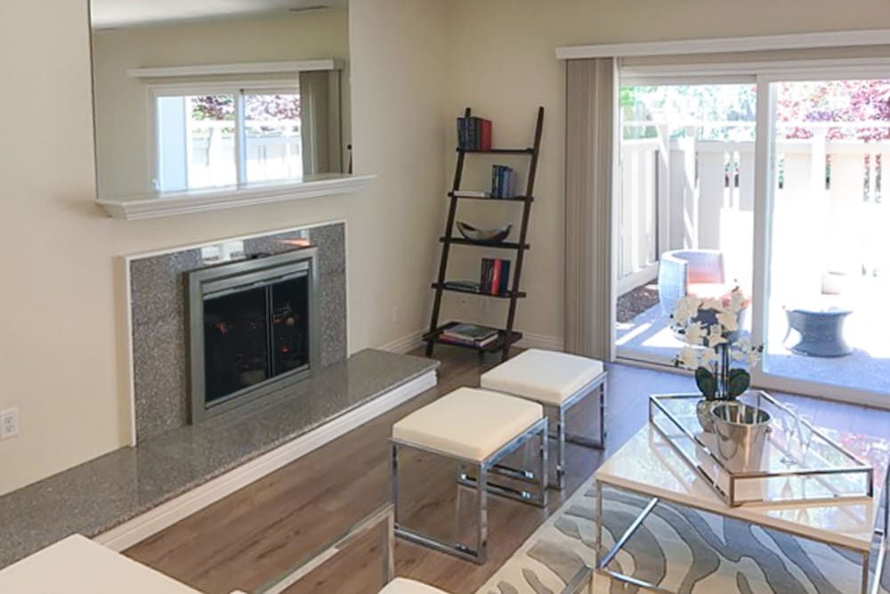 Fireplace at Greendale Apartments in Mountain View, California