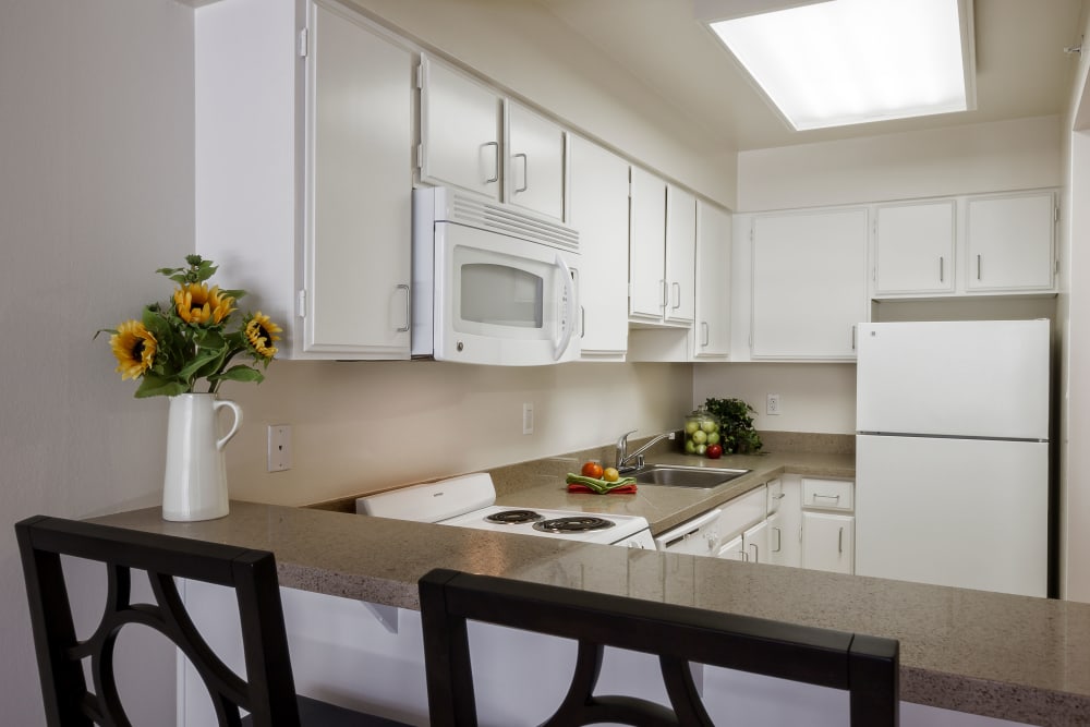 Kitchen at Hillsborough Plaza Apartments in San Mateo, California