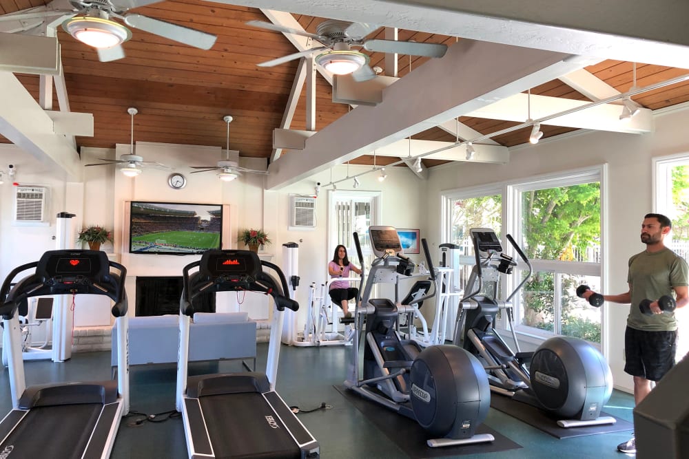 Fitness amenities at Newport Apartments in Campbell, California