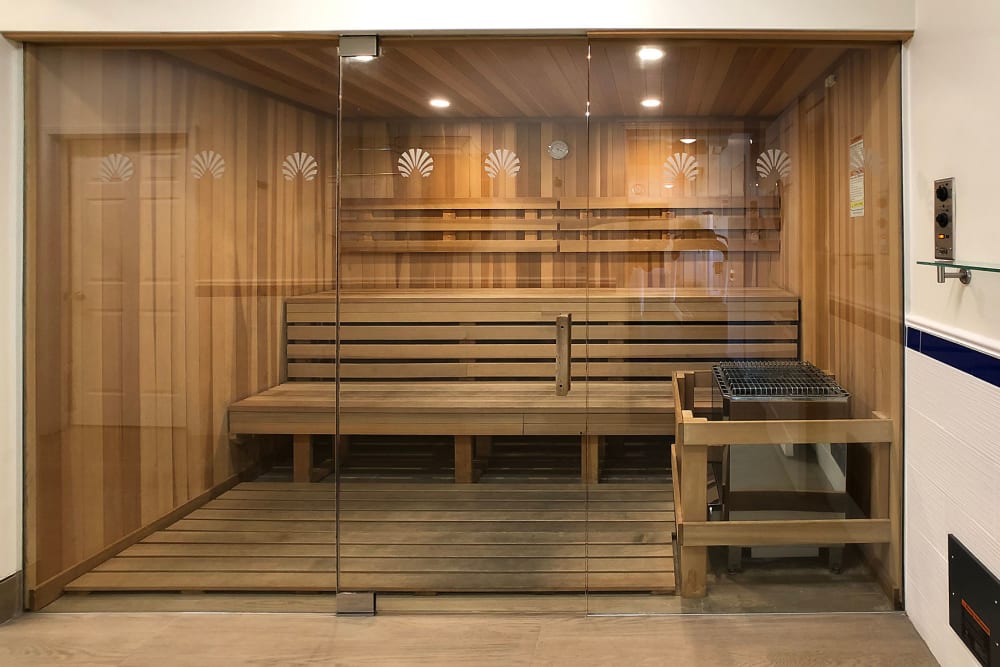 Onsite sauna at Newport Apartments in Campbell, California