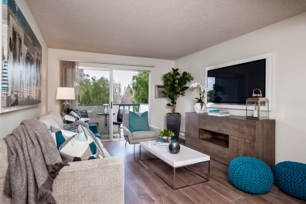 Living room at Newport Apartments in Campbell, California