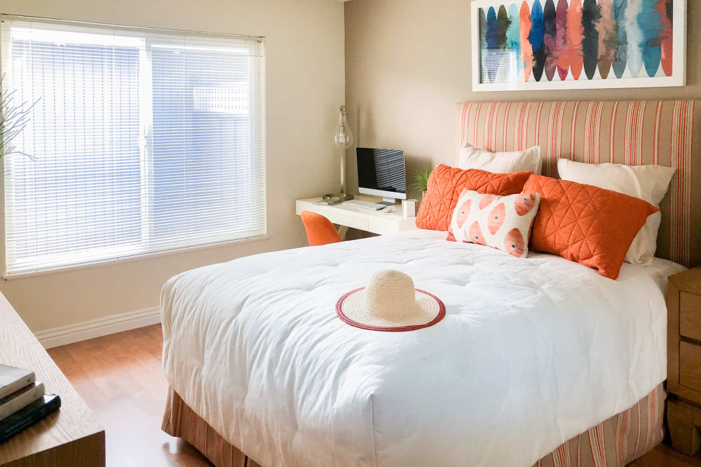 Bedroom at Parkwood Apartments in Sunnyvale, California