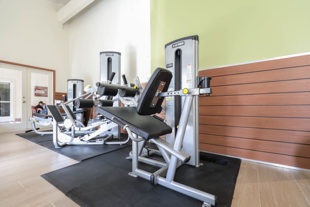 Fitness amenities at Spring Creek Apartments in Santa Clara, California