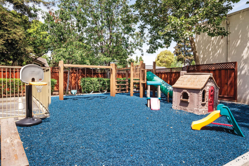 Children's play area at Spring Creek Apartments in Santa Clara, California