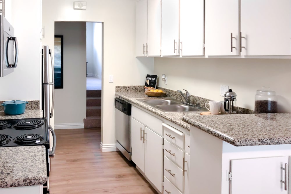 Kitchen amenities at Spring Creek Apartments in Santa Clara, California