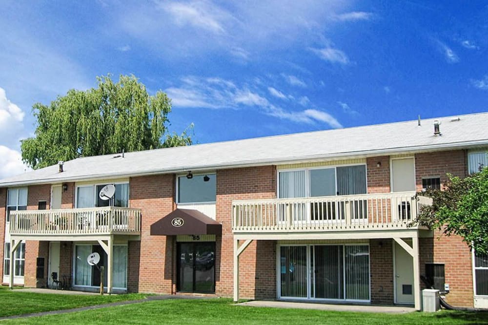 Exterior of Hillcrest Village' buildings in Niskayuna, New York