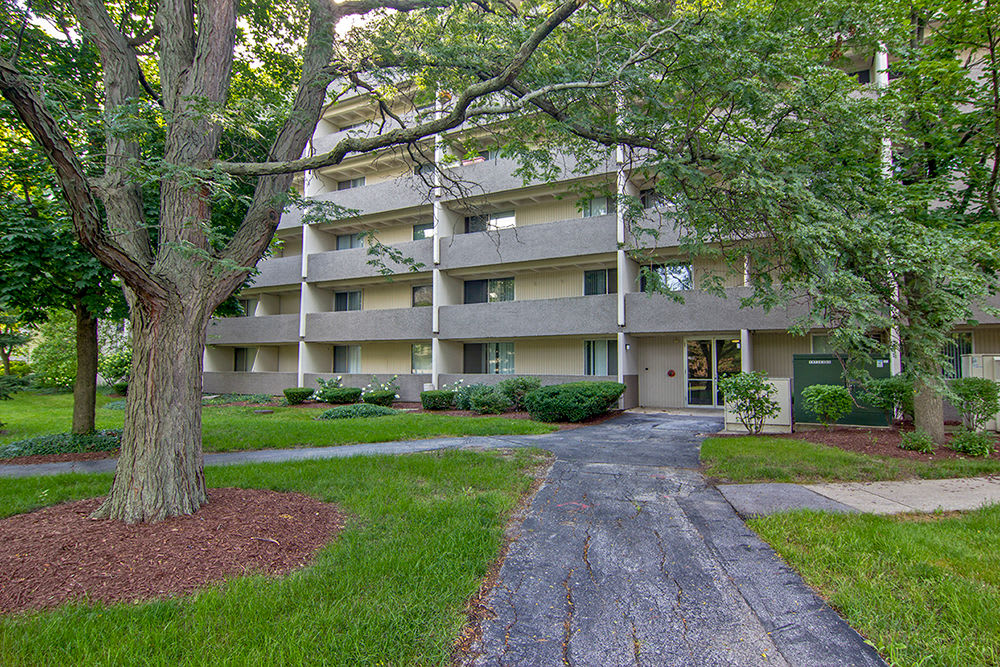 Side walk at Park Towers Apartments in Richton Park, Illinois