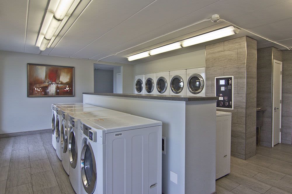 Laundry room at Park Towers Apartments in Richton Park, Illinois