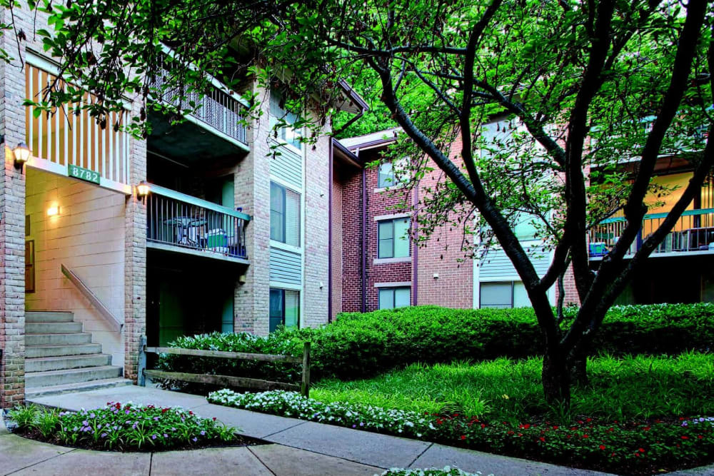 Exterior of The Timbers at Long Reach Apartments in Columbia, MD