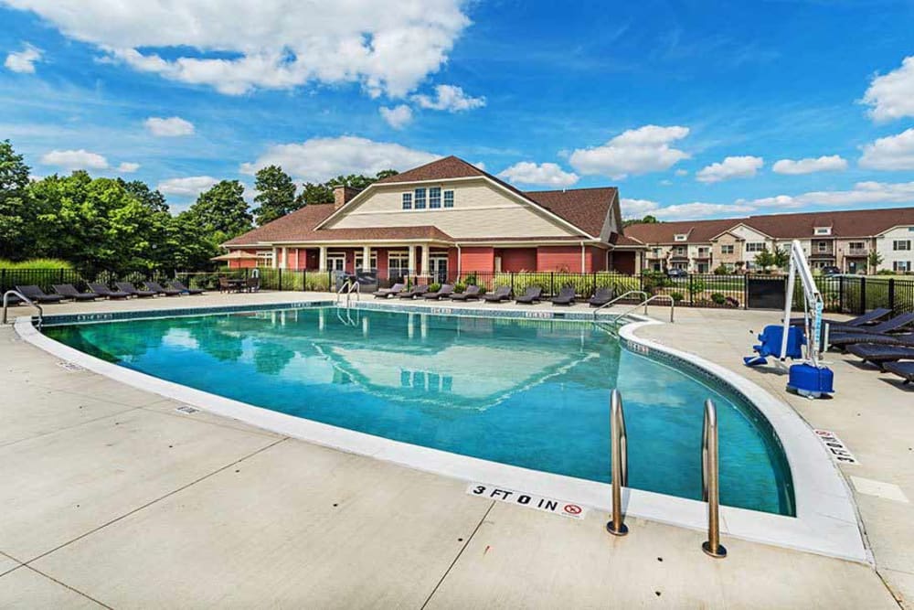 Sparkling pool at Reserve at Southpointe in Canonsburg, Pennsylvania