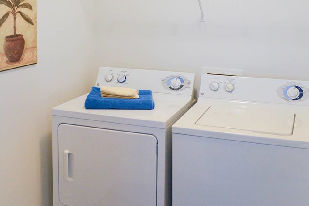 Full-size in-home washer and dryer at Westview Commons Apartments in Rochester, New York