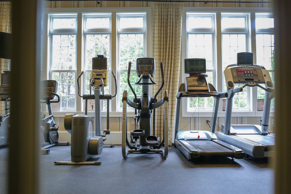 Treadmills and cycles at the community fitness center at Harmony at Spring Hill in Lorton,Virginia