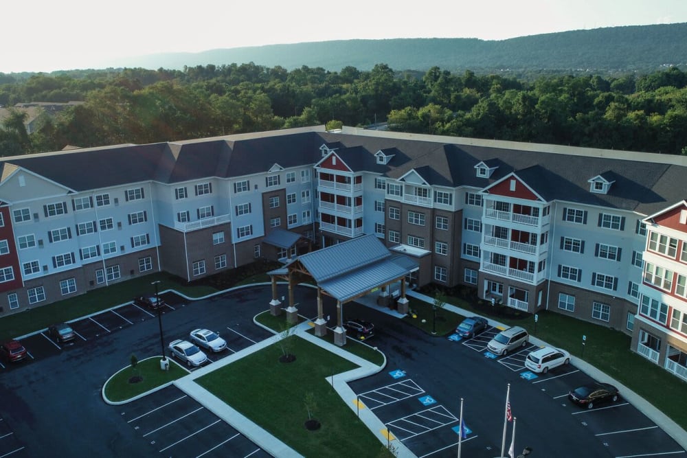A view from above on a drone at Harmony at West Shore in Mechanicsburg, Pennsylvania