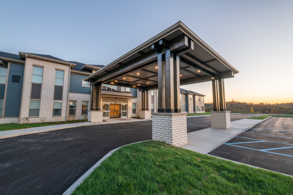 An exterior view at Harmony at White Oaks in Bridgeport, West Virginia