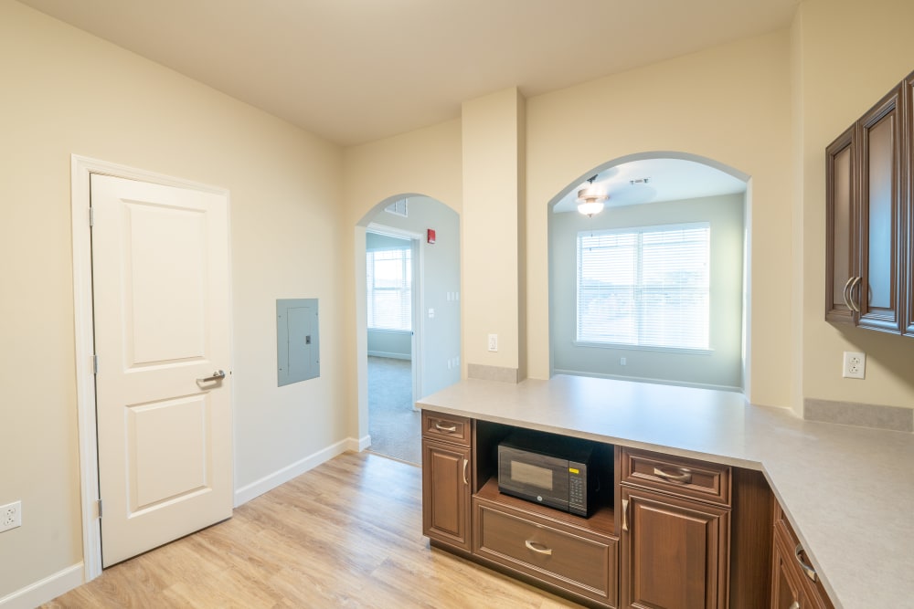 A kitchen at Harmony at White Oaks in Bridgeport, West Virginia