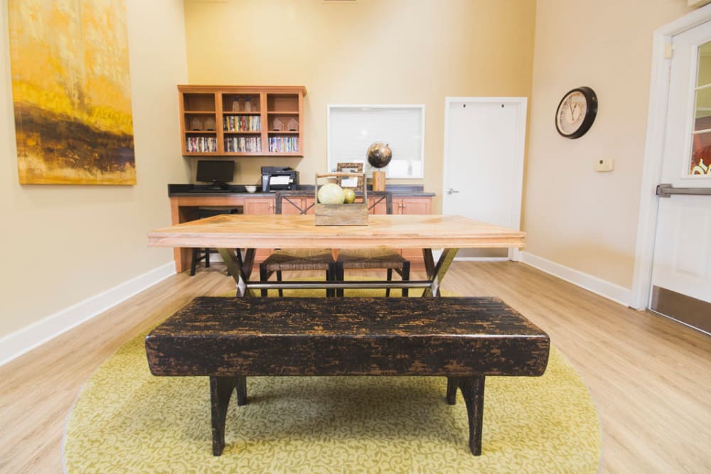 Community clubhouse at Glade Creek Apartments in Roanoke, Virginia