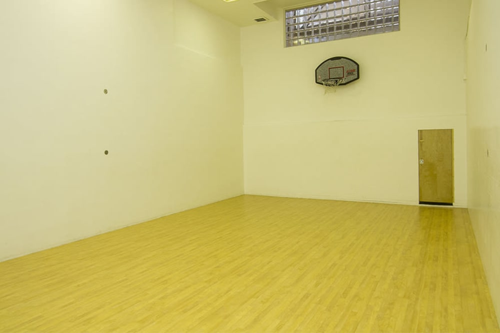 Indoor basketball court at Raintree Island Apartments in Tonawanda, New York
