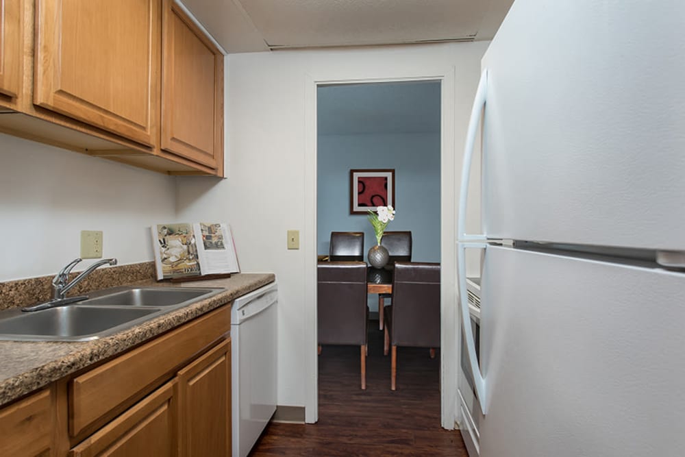 Bright kitchen at Park Guilderland Apartments in Guilderland Center, New York