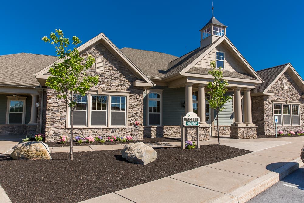 Exterior entrance at Preserve at Autumn Ridge in Watertown, New York.
