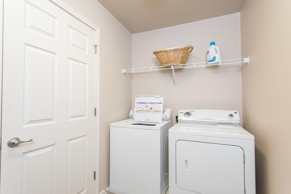 In-unit laundry at Preserve at Autumn Ridge in Watertown, New York.