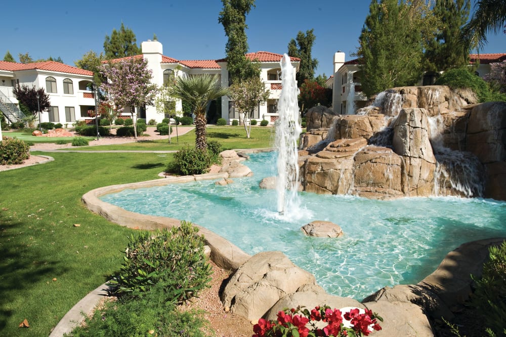 Fountain and waterscape at San Antigua in McCormick Ranch