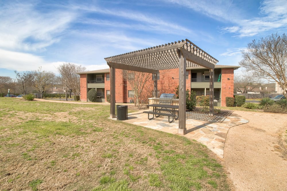 Outdoor BBQ & Picnic Area at Promontory Point Apartments in Austin, Texas