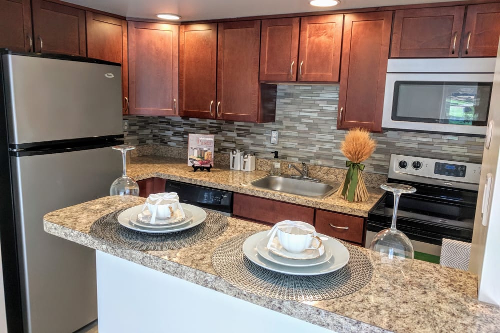 Modern Kitchen at Waterview Apartments in West Chester, Pennsylvania