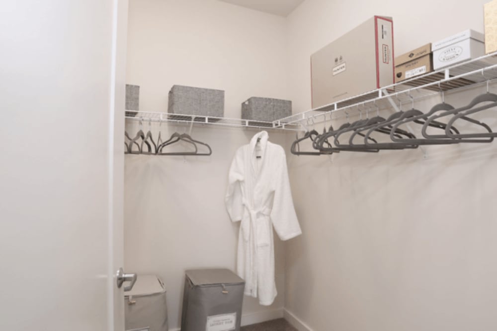 Walk-in closets at Park West 205 Apartment Homes in Pittsburgh, Pennsylvania