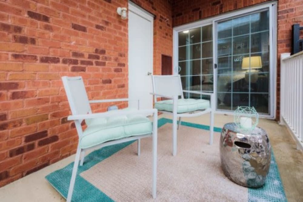 Private balcony at Torrente Apartment Homes in Upper St Clair, Pennsylvania