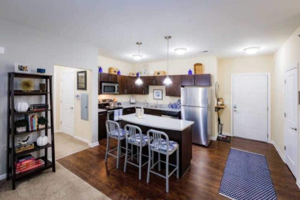 Bright, modern kitchen at Torrente Apartment Homes in Upper St Clair, Pennsylvania