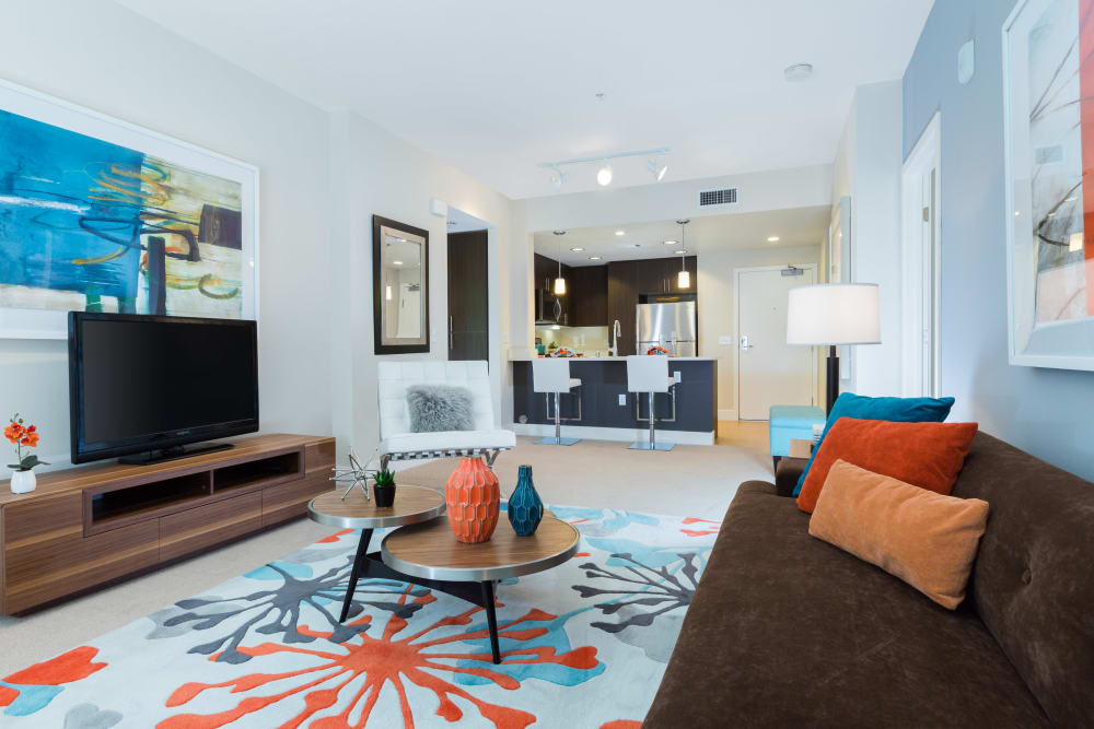 Open-concept floor plan at Sofi Riverview Park in San Jose, California