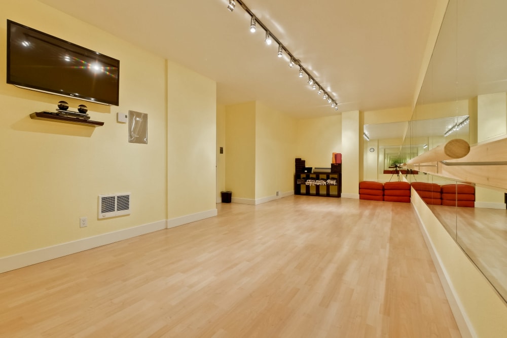 A workout area at The Marc, Palo Alto in Palo Alto, California