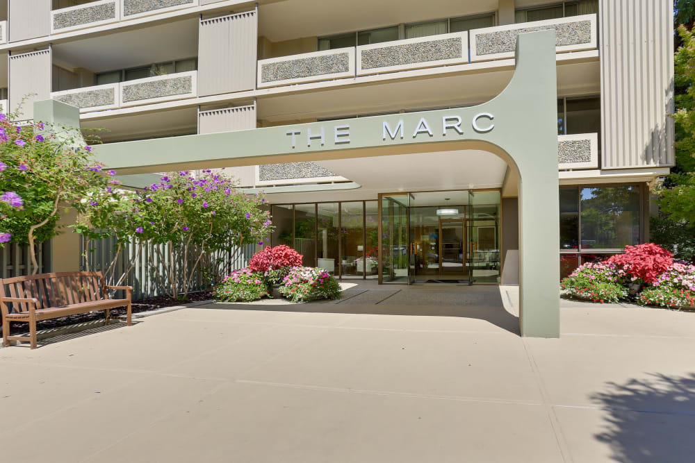 The front of the building at The Marc, Palo Alto in Palo Alto, California