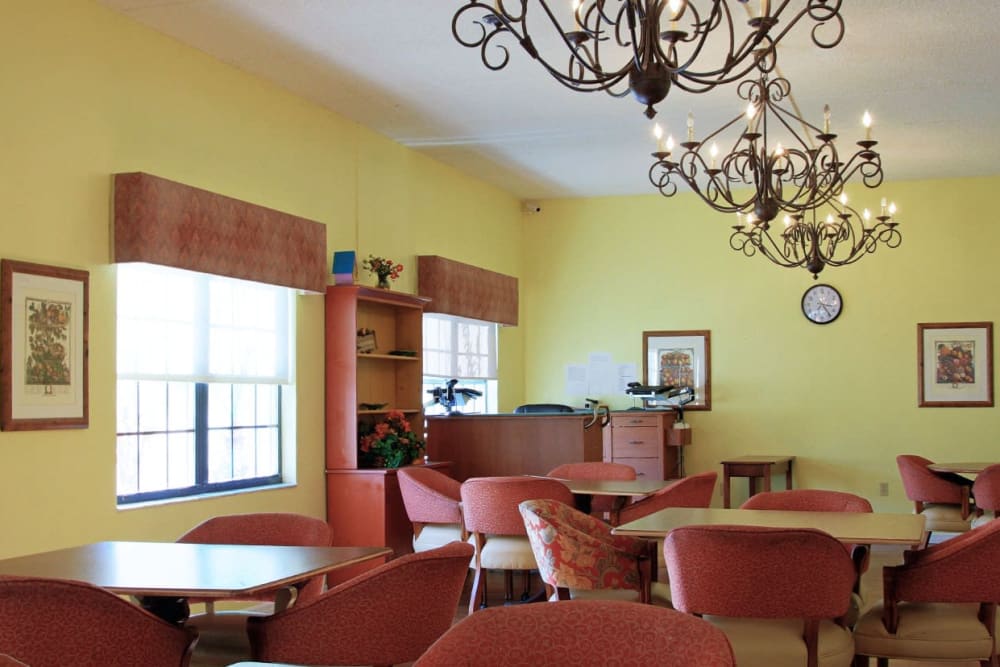 A dining space at Bayside Terrace in Pinellas Park, Florida