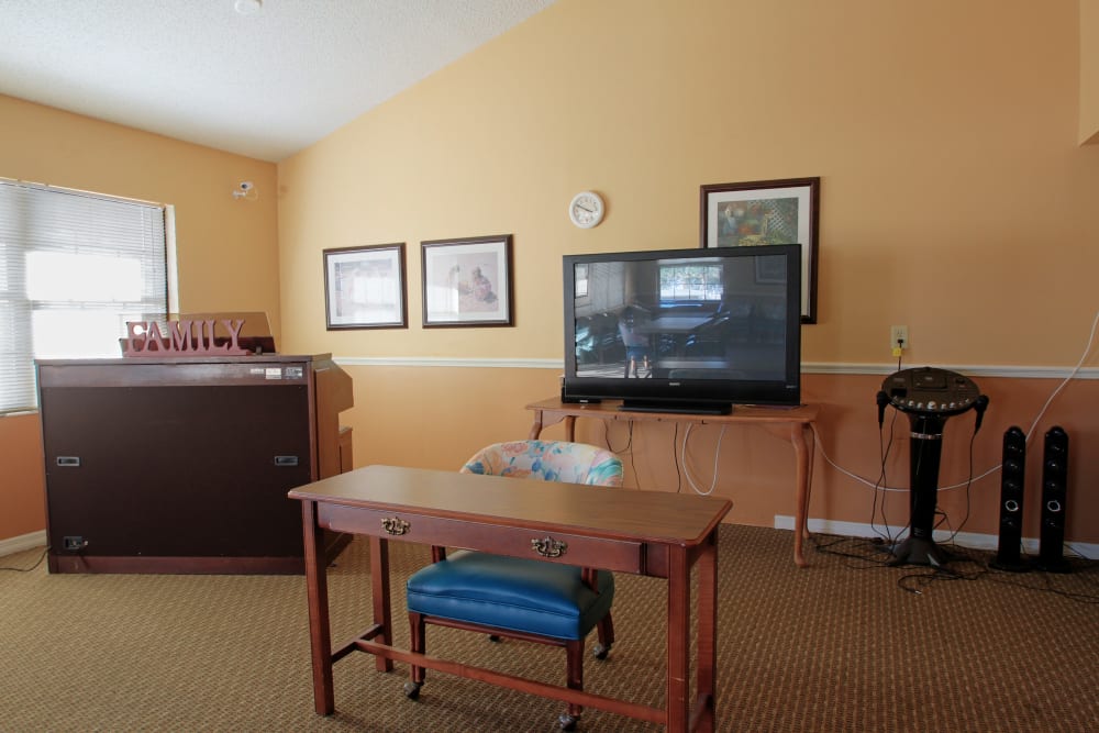 An activity center at Bayside Terrace in Pinellas Park, Florida