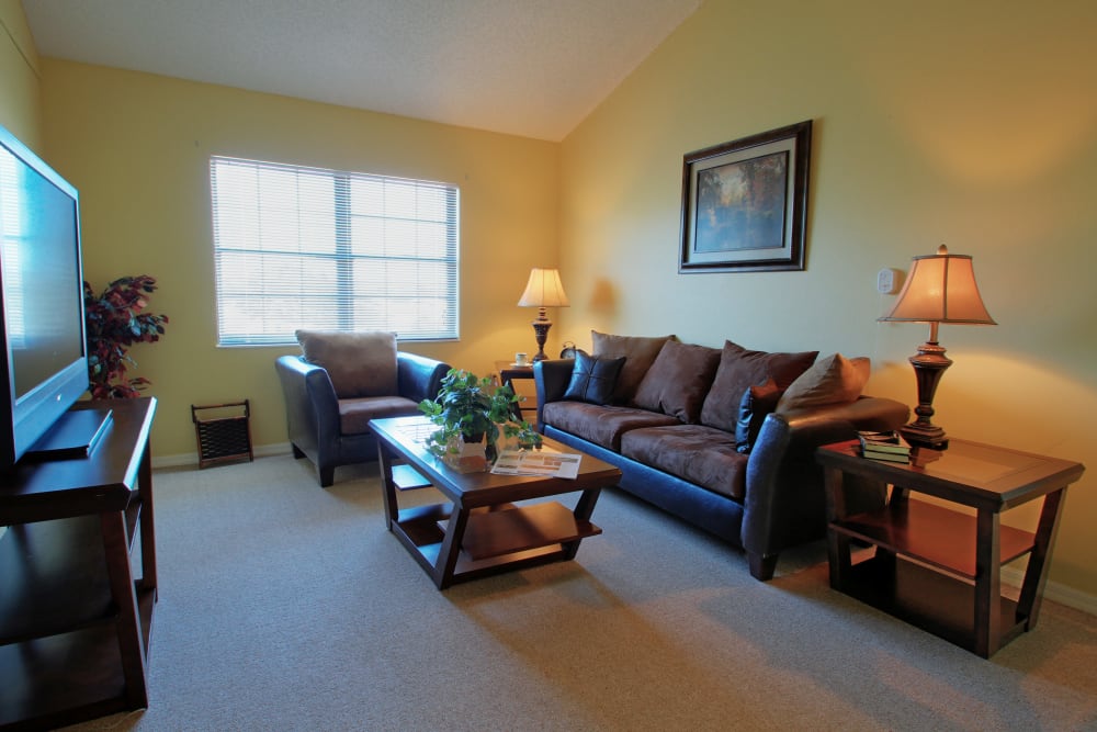 A bright and open living room space at Bayside Terrace in Pinellas Park, Florida
