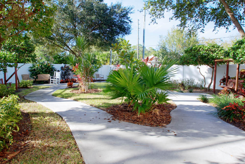 Enjoy numerous walking paths at Bayside Terrace in Pinellas Park, Florida