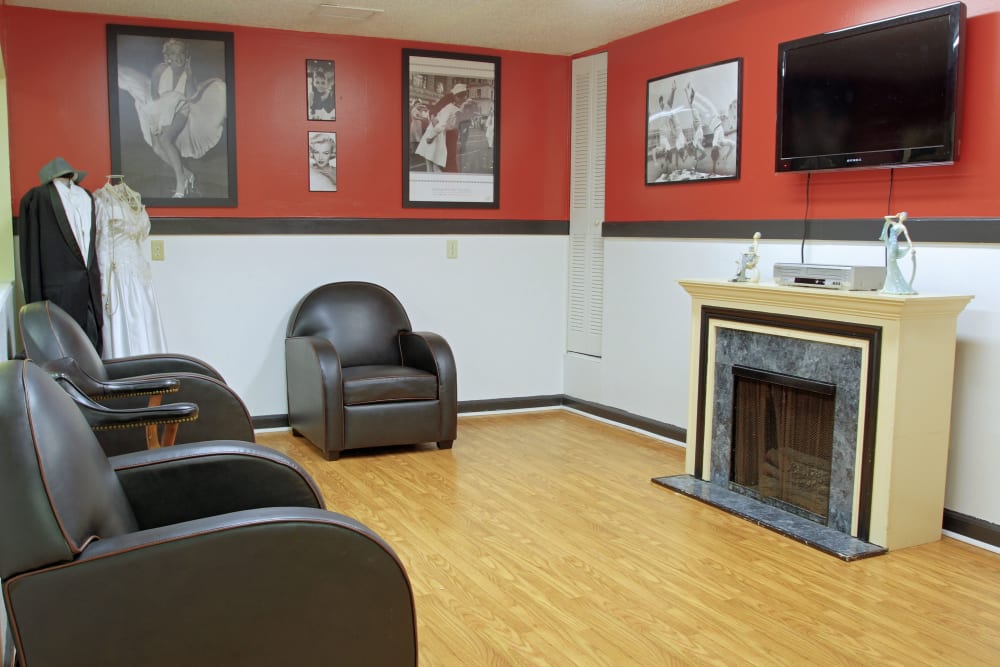 Watch a movie in the entertainment room at Bradenton Oaks in Bradenton, Florida