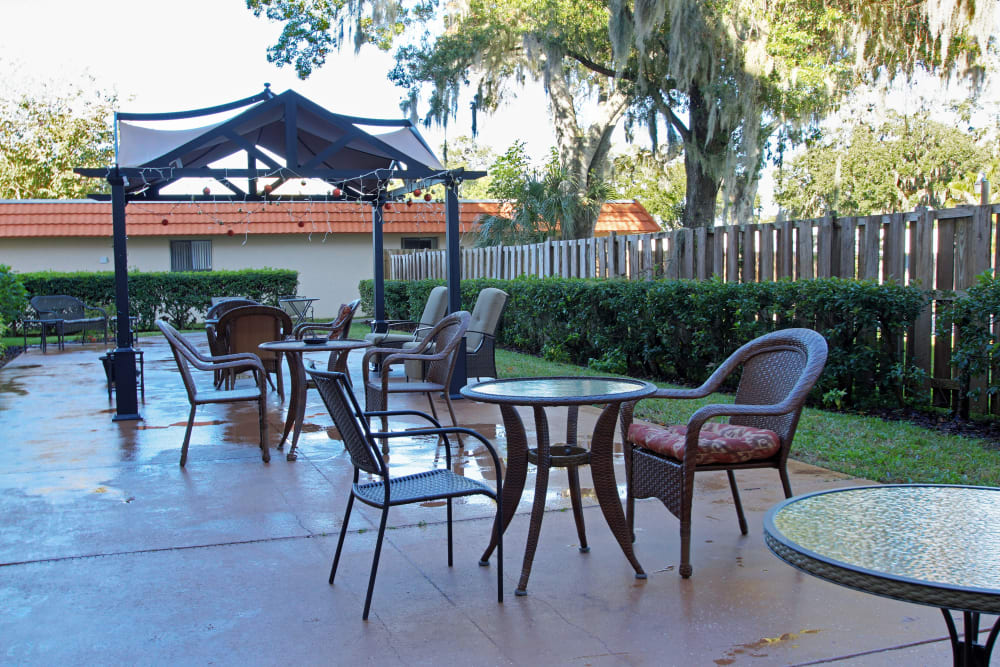An outdoor area at Bradenton Oaks in Bradenton, Florida