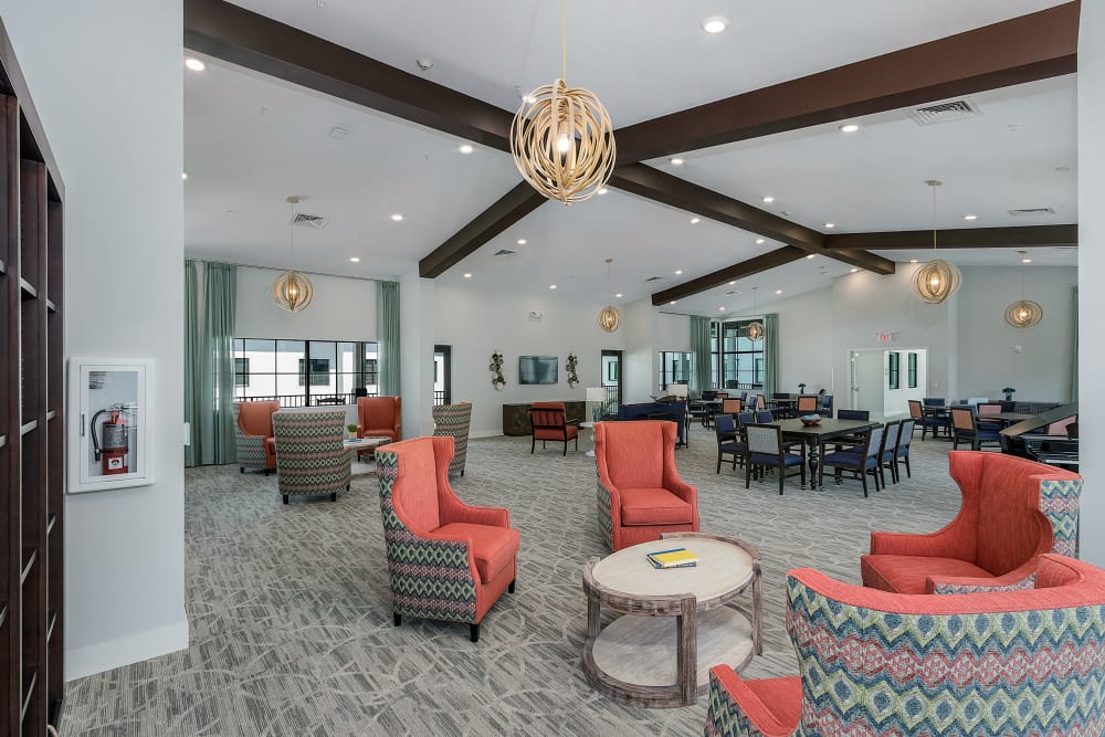 One of the many community areas at Atrium at Liberty Park in Cape Coral, Florida