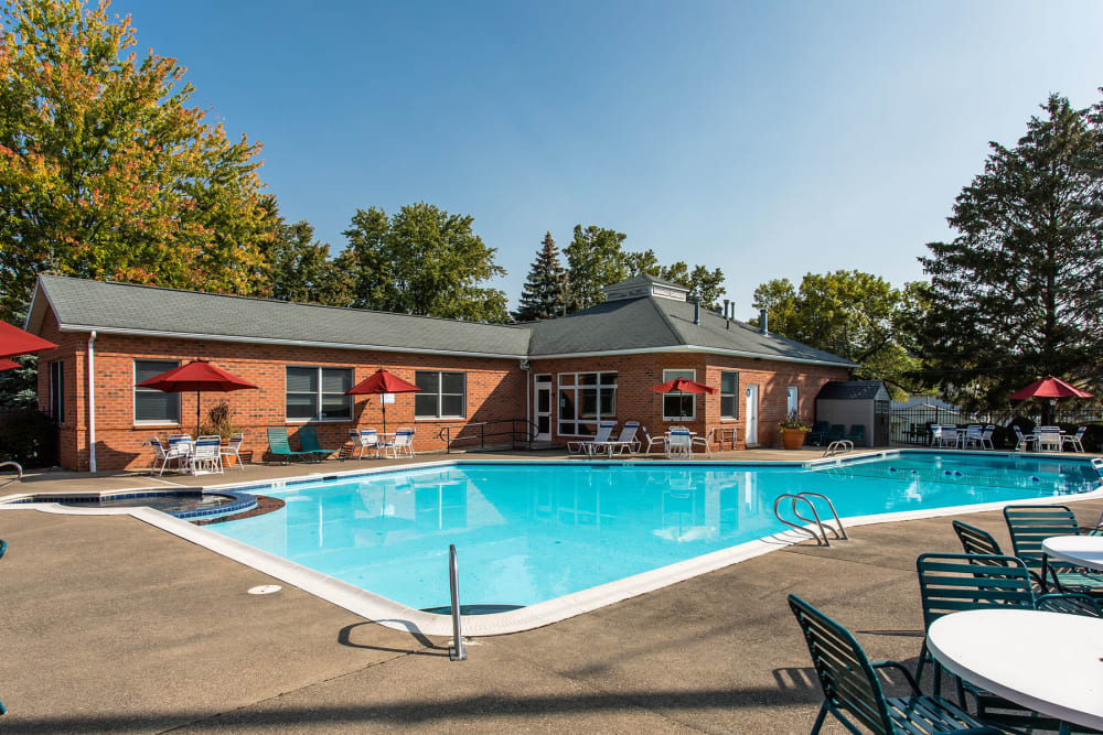 Swimming area at Perinton Manor Apartments in Fairport, New York