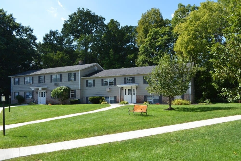 Exterior of Penfield Village Apartments in Penfield, New York